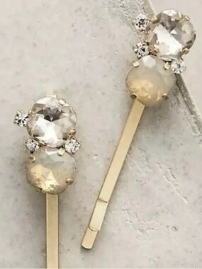 Anthropologie BHLDN Raine Glitz Bobby Pin Set